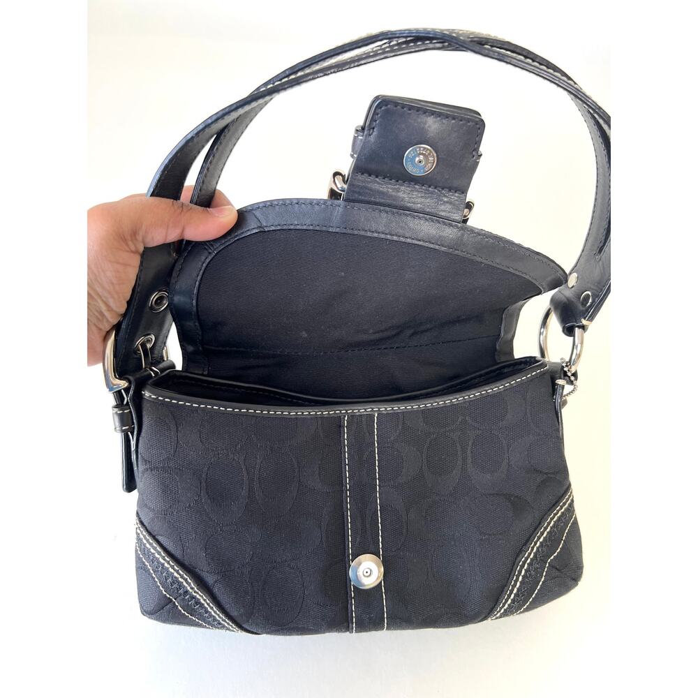 Vintage Coach Small Soho Black Signature shoulder bag 10602 - Picture 12 of 16